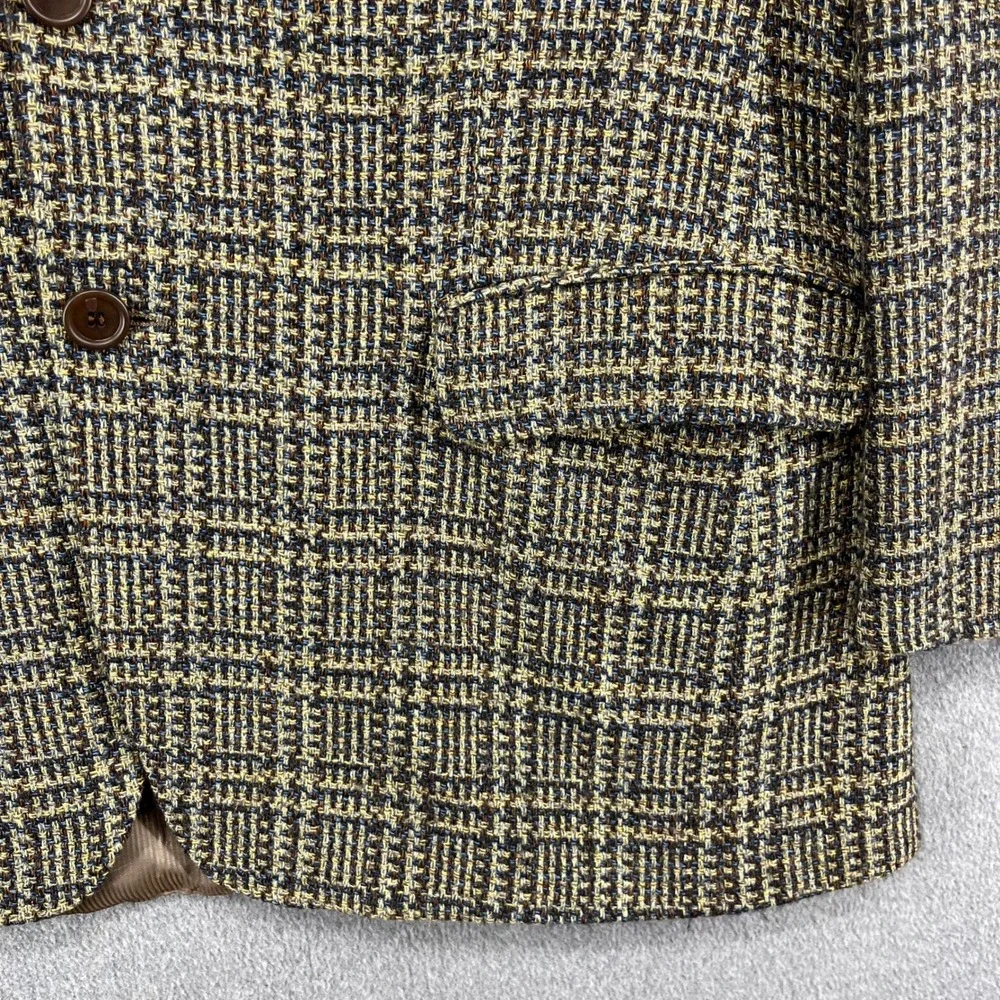 Ermenegildo‎ Zegna Soft Wool Blend Plaid Blazer Sport Coat Mens Size 54